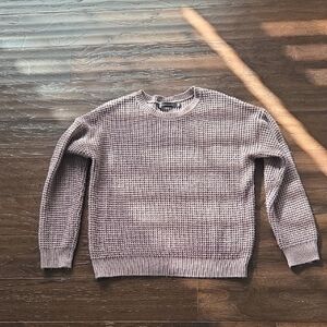 Waffle Knit Sweater - Purple